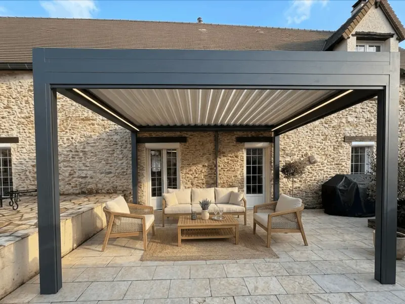 Pergola Bioclimatique Adossée