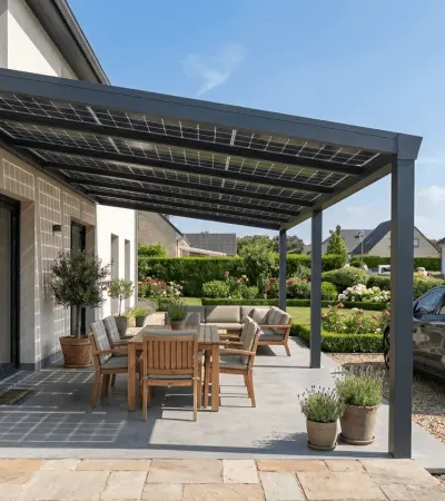 Pergola solaire : produisez de l'énergie sur votre terrasse
