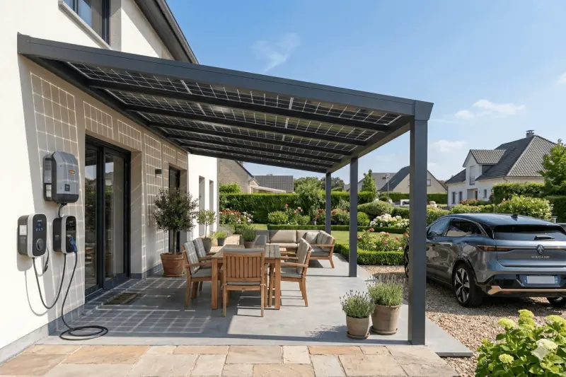 Pergola solaire : produisez de l'énergie sur votre terrasse