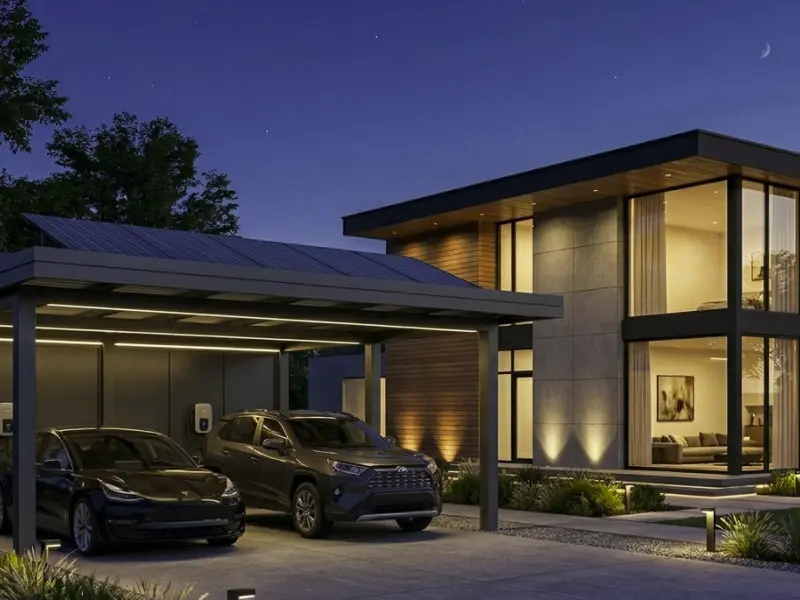 Carport Solaire pour 2 voitures