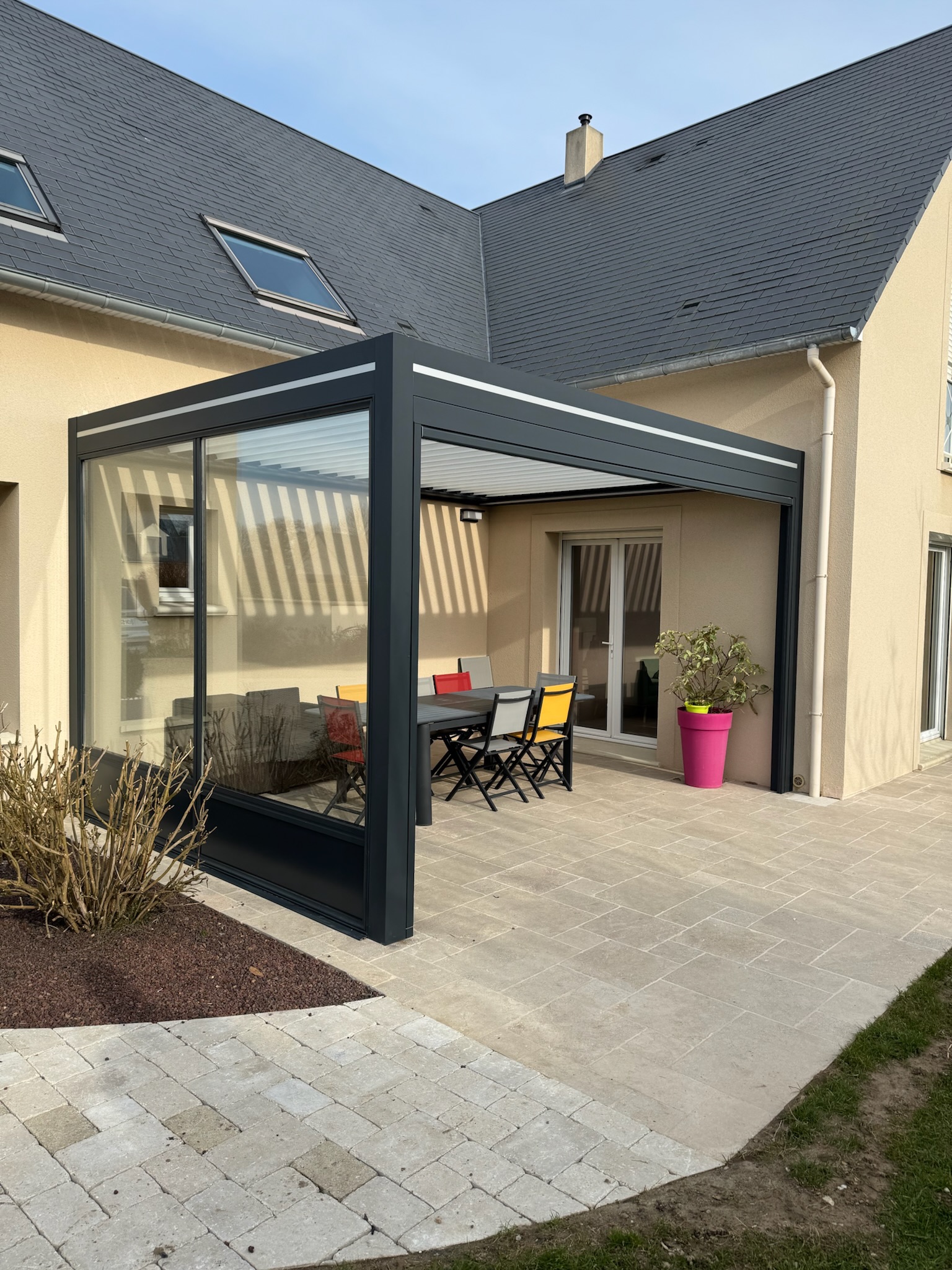 Pergola Bioclimatique Adossée